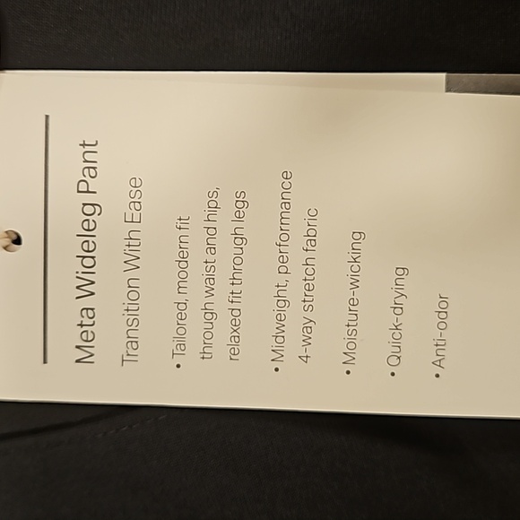 💕VUORI💕 Meta Wide Leg Pants ~ Black Large L NWT - Picture 15 of 16